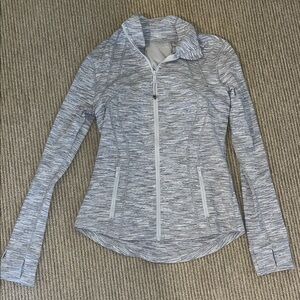 Lululemon Athletica Striped Gray Zip-Up Jacket